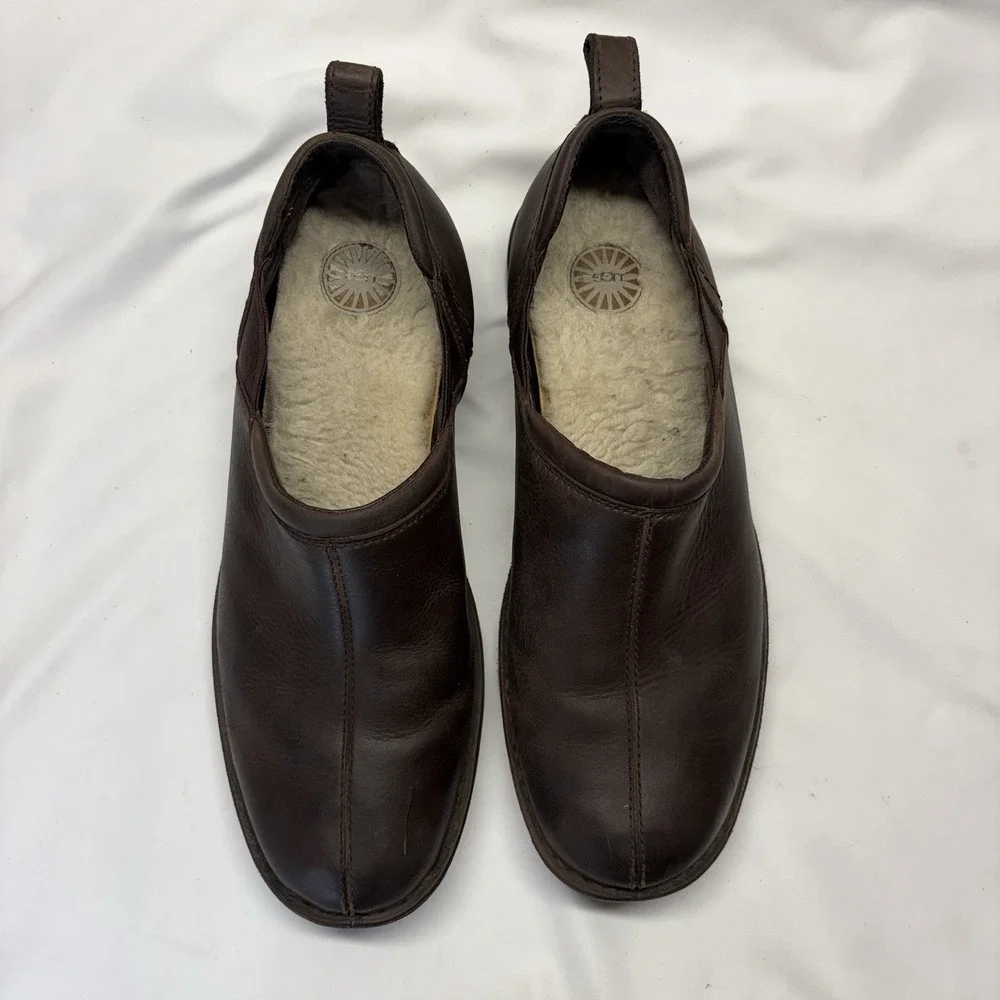UGG Australia Westside Shoes Slip On Leather Shearling Lined 5323 Mens US 13